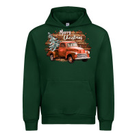 Forest Green merry christmas truck Urban Hoodie - CowGirlArtShop