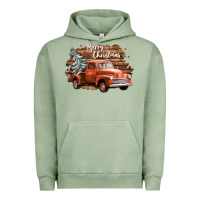 Pigment Oil Green merry christmas truck Urban Hoodie - CowGirlArtShop