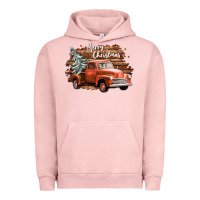 Pigment Salmon merry christmas truck Urban Hoodie - CowGirlArtShop