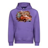 Tulip merry christmas truck Urban Hoodie - CowGirlArtShop