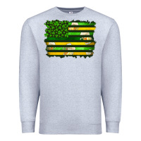 Heather Grey st patrick's day american flag Premium Sweatshirt - Artiststas