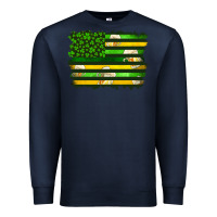 Navy st patrick's day american flag Premium Sweatshirt - Artiststas