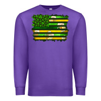 Purple st patrick's day american flag Premium Sweatshirt - Artiststas