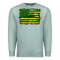 Seafoam st patrick's day american flag Premium Sweatshirt - Artiststas