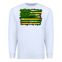 White st patrick's day american flag Premium Sweatshirt - Artiststas
