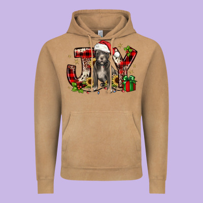 Christmas Joy Pitbull Vintage Hoodie Designed By Jahusdesignshop