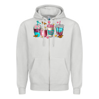 Dove Grey mom fuel coffee cups Zipper Hoodie - NancyCooperArtShop