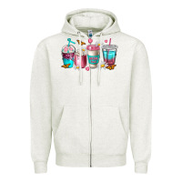 Oatmeal Heather mom fuel coffee cups Zipper Hoodie - NancyCooperArtShop