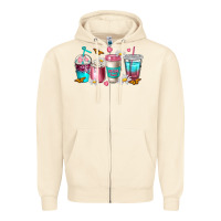 Sandshell mom fuel coffee cups Zipper Hoodie - NancyCooperArtShop