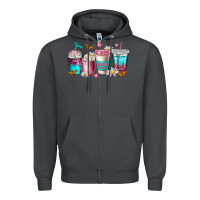 Smoke mom fuel coffee cups Zipper Hoodie - NancyCooperArtShop