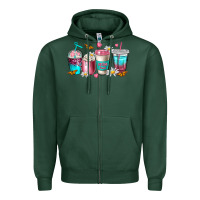 Sports Green mom fuel coffee cups Zipper Hoodie - NancyCooperArtShop