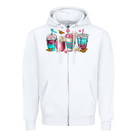 White mom fuel coffee cups Zipper Hoodie - NancyCooperArtShop