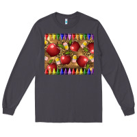 Smoke Teacher Crayons And Apples Long Sleeve Tee - LillyAllenDesigns