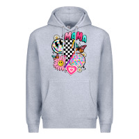 Heather Grey retro mama Premium Hoodie - JahusDesignShop