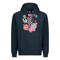 Navy retro mama Premium Hoodie - JahusDesignShop
