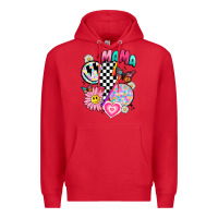 Red retro mama Premium Hoodie - JahusDesignShop