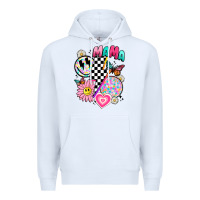 White retro mama Premium Hoodie - JahusDesignShop