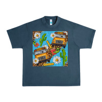 Midnight Navy school bus seamless pattern Urban Heavy Tee - BundleAndBundleShop