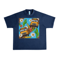 Navy school bus seamless pattern Urban Heavy Tee - BundleAndBundleShop