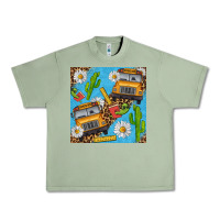 School Bus Seamless Pattern Urban Heavy Tee | Teevron