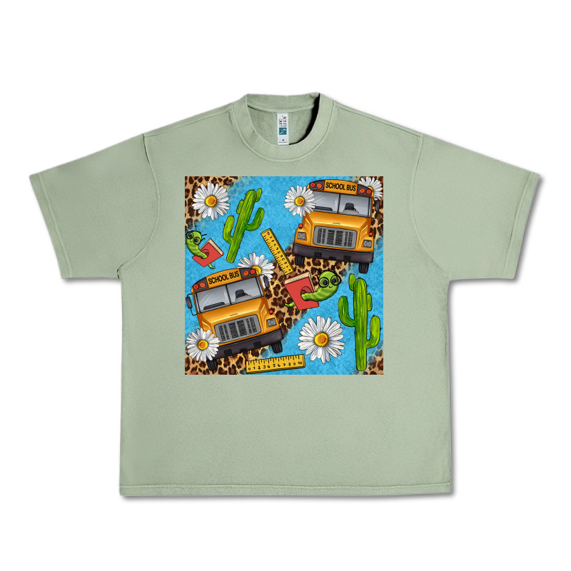 School Bus Seamless Pattern Urban Heavy Tee by BundleAndBundleShop | Teevron