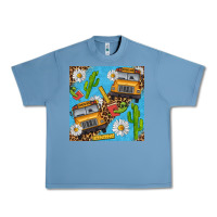 Pebble Blue school bus seamless pattern Urban Heavy Tee - BundleAndBundleShop