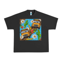 Pigment Black school bus seamless pattern Urban Heavy Tee - BundleAndBundleShop