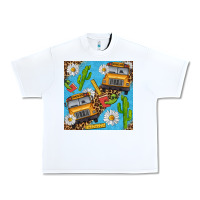 White school bus seamless pattern Urban Heavy Tee - BundleAndBundleShop