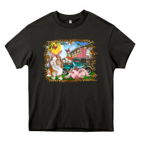 Asphalt Easter Farm Bunny And Pig Heavy Core Tee - RanaPortraitStore