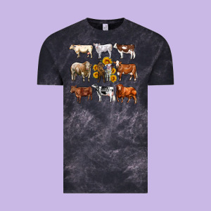 Western Cowsand Sunflowers Vintage Tee Designed By Adodesignshop