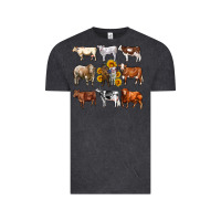 Vintage Black western cowsand sunflowers Vintage Tee - AdoDesignShop