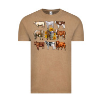 Vintage Coffee western cowsand sunflowers Vintage Tee - AdoDesignShop
