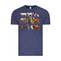 Vintage Denim western cowsand sunflowers Vintage Tee - AdoDesignShop