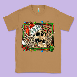 Christmas Happy Skeleton Classic Tee Designed By Jasminsmagicworld