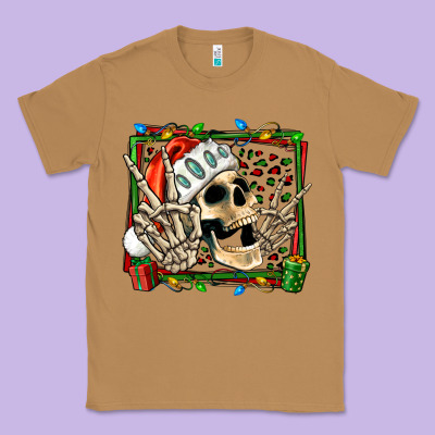 Christmas Happy Skeleton Classic Tee Designed By Jasminsmagicworld