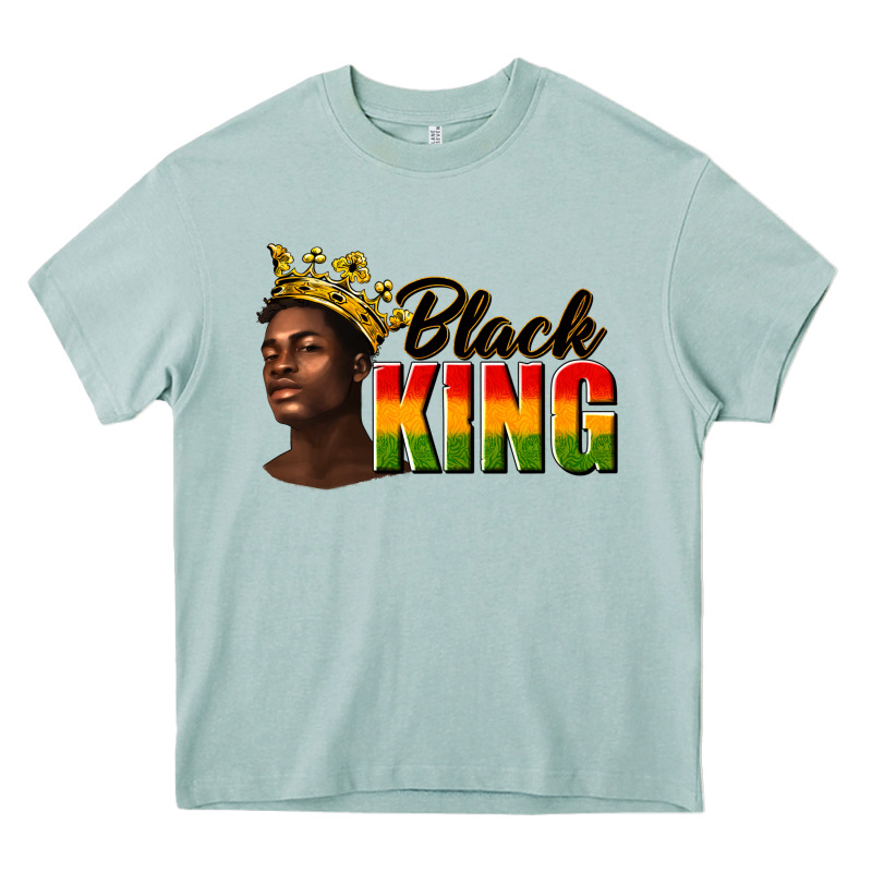 Afro Man Black King Heavy Core Tee by texasbilliewilder | Teevron