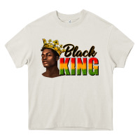 Cream afro man black king Heavy Core Tee - texasbilliewilder