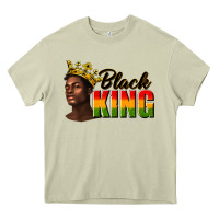 Mossy afro man black king Heavy Core Tee - texasbilliewilder