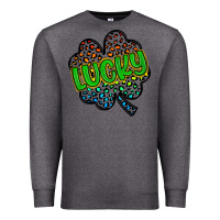 Charcoal Heather lucky st patrick s day Premium Sweatshirt - Artiststas