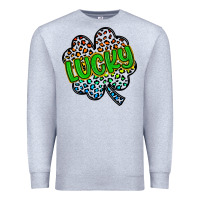 Heather Grey lucky st patrick s day Premium Sweatshirt - Artiststas