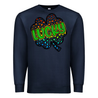 Navy lucky st patrick s day Premium Sweatshirt - Artiststas