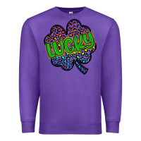 Purple lucky st patrick s day Premium Sweatshirt - Artiststas
