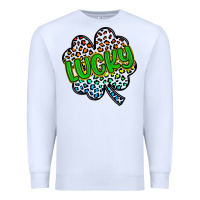 White lucky st patrick s day Premium Sweatshirt - Artiststas