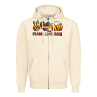 Sandshell peace love beer Zipper Hoodie - NancyCooperArtShop