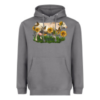 Storm charolais cow with sunflower Heavyweight Hoodie - LillyAllenDesigns