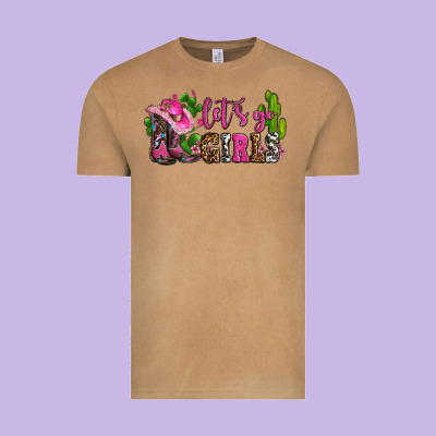 Lets Go Girls With Boots And Hats Vintage Tee Designed By Adodesignshop
