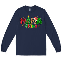 Navy mama claus Long Sleeve Tee - NancyCooperArtShop