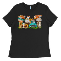 Black farm truck coffee cups Ladies Tee - texasbilliewilder