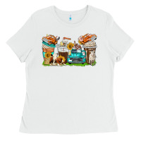 White farm truck coffee cups Ladies Tee - texasbilliewilder