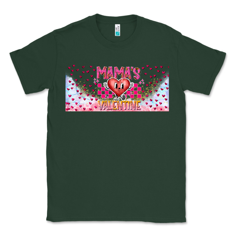 Mama Is Valentine 16oz Classic Tee by CowhideDigitalArt | Teevron